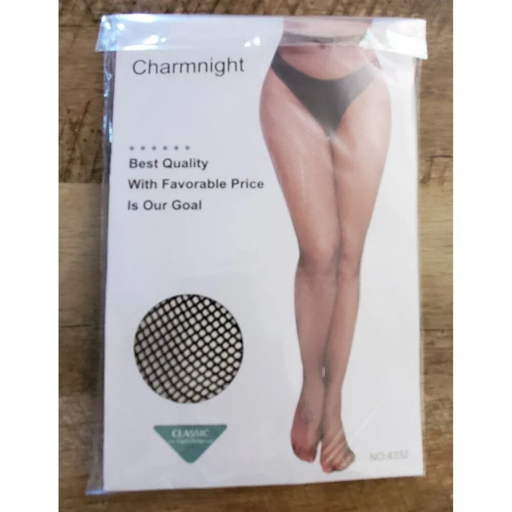 3 Pairs High Waist Tights Fishnet Stockings Thigh High Pantyhose Size 4-12
